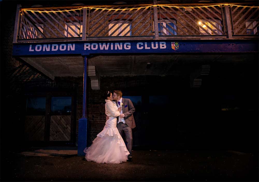 London rowing club wedding image