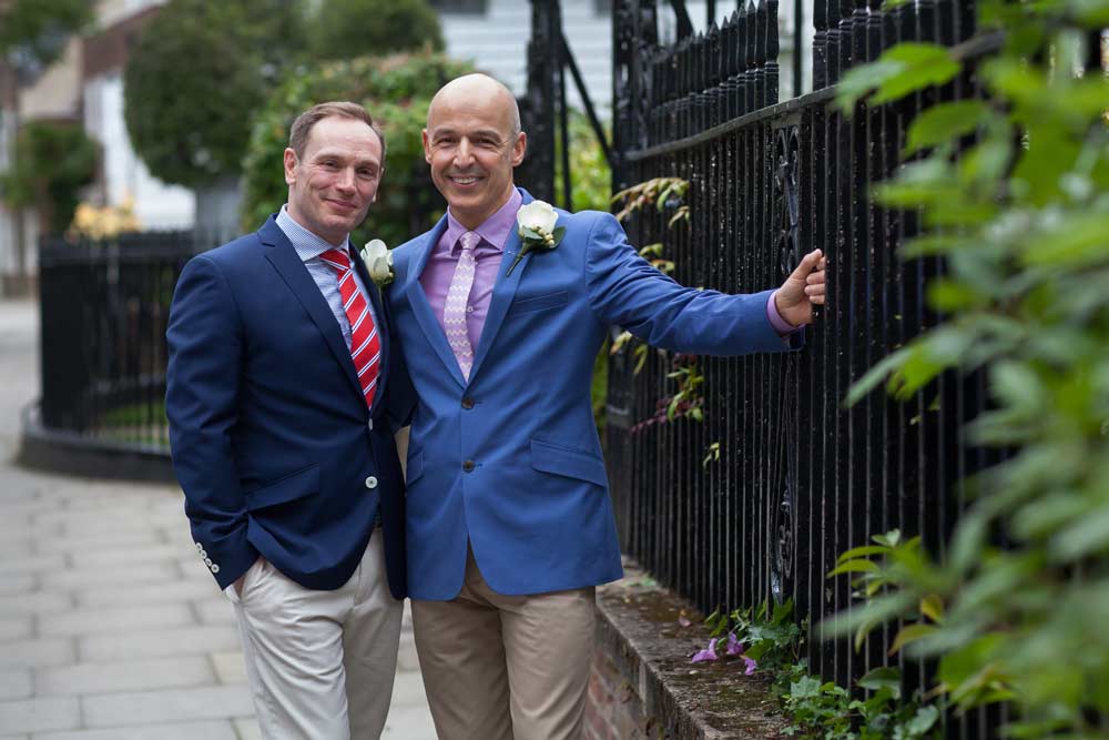 London gay wedding Enfield registry photo