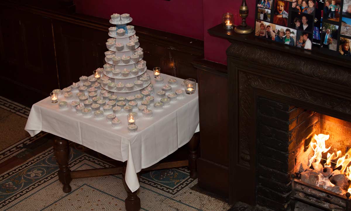 wedding cake served at the Peasant Clerkenwell