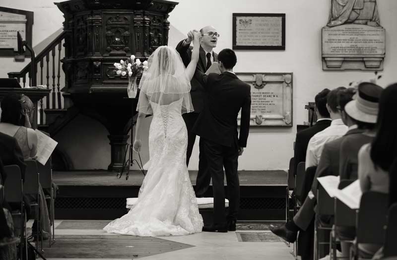 marriage vows at St Helens Bishopsgate London
