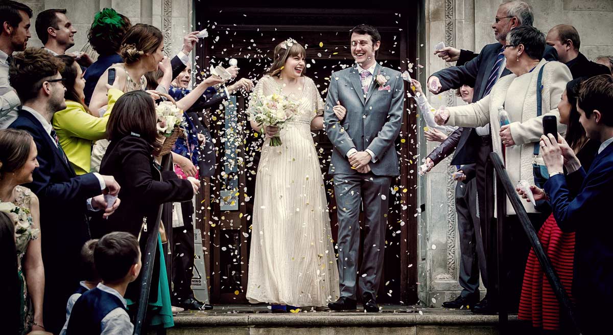 Another London confetti shot from Islington town hall