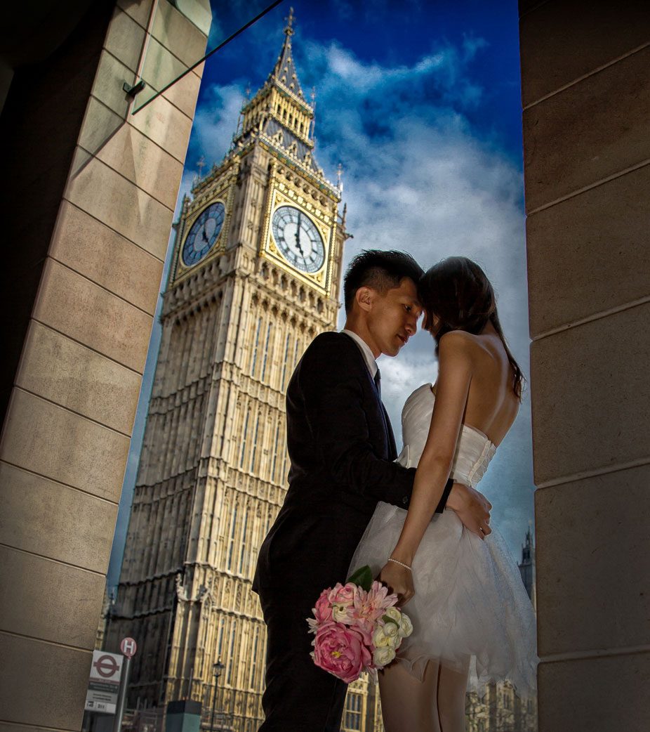 Wedding couple by Big Ben London photo