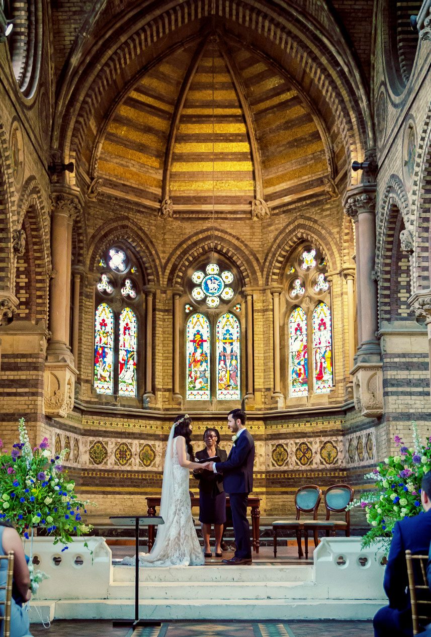 Wedding vows at St Stephens Hampstead London