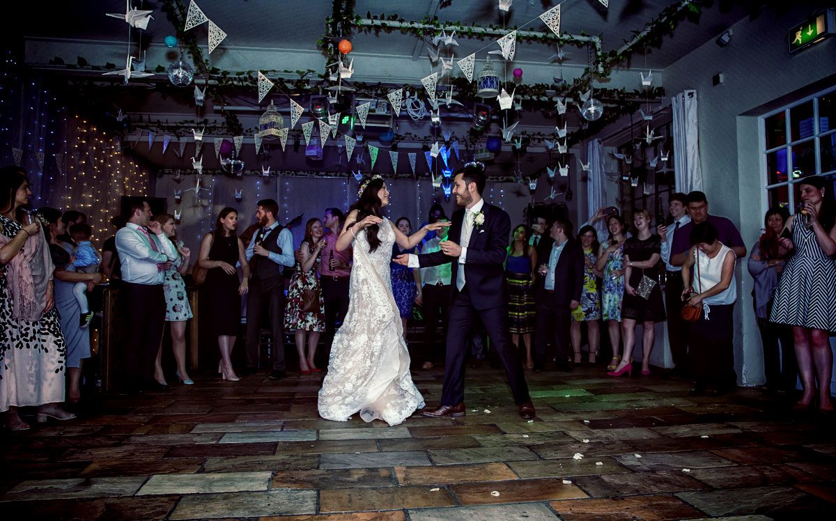 couple's first dance at Islington Metalworks wedding