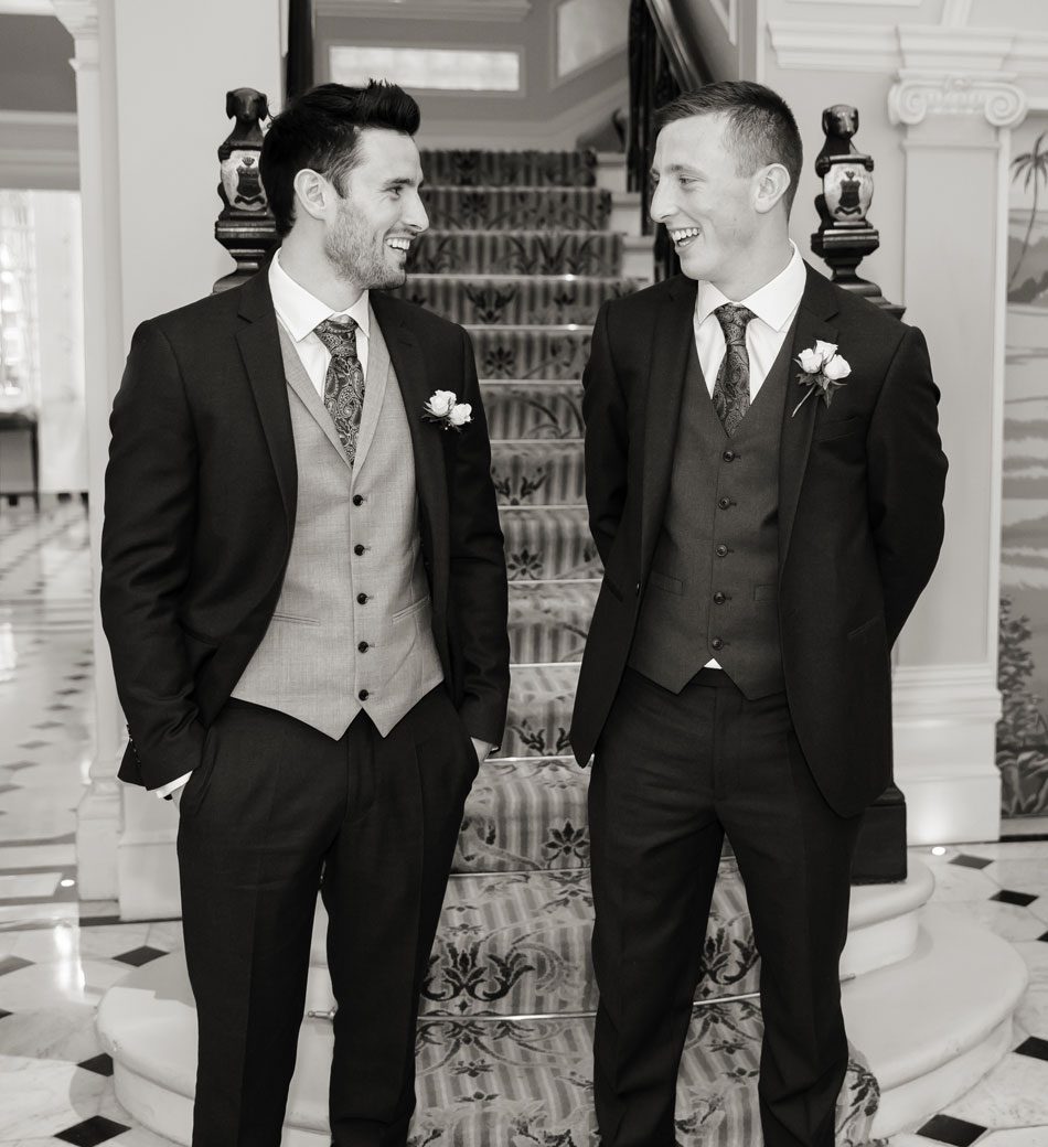 Groom and best man at Goring Hotel photo