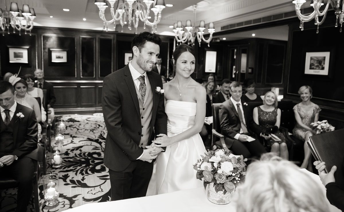 Wedding ceremony photo at The Goring Hotel central London