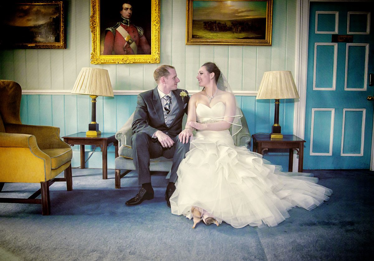 Bride and groom at Armoury House wedding