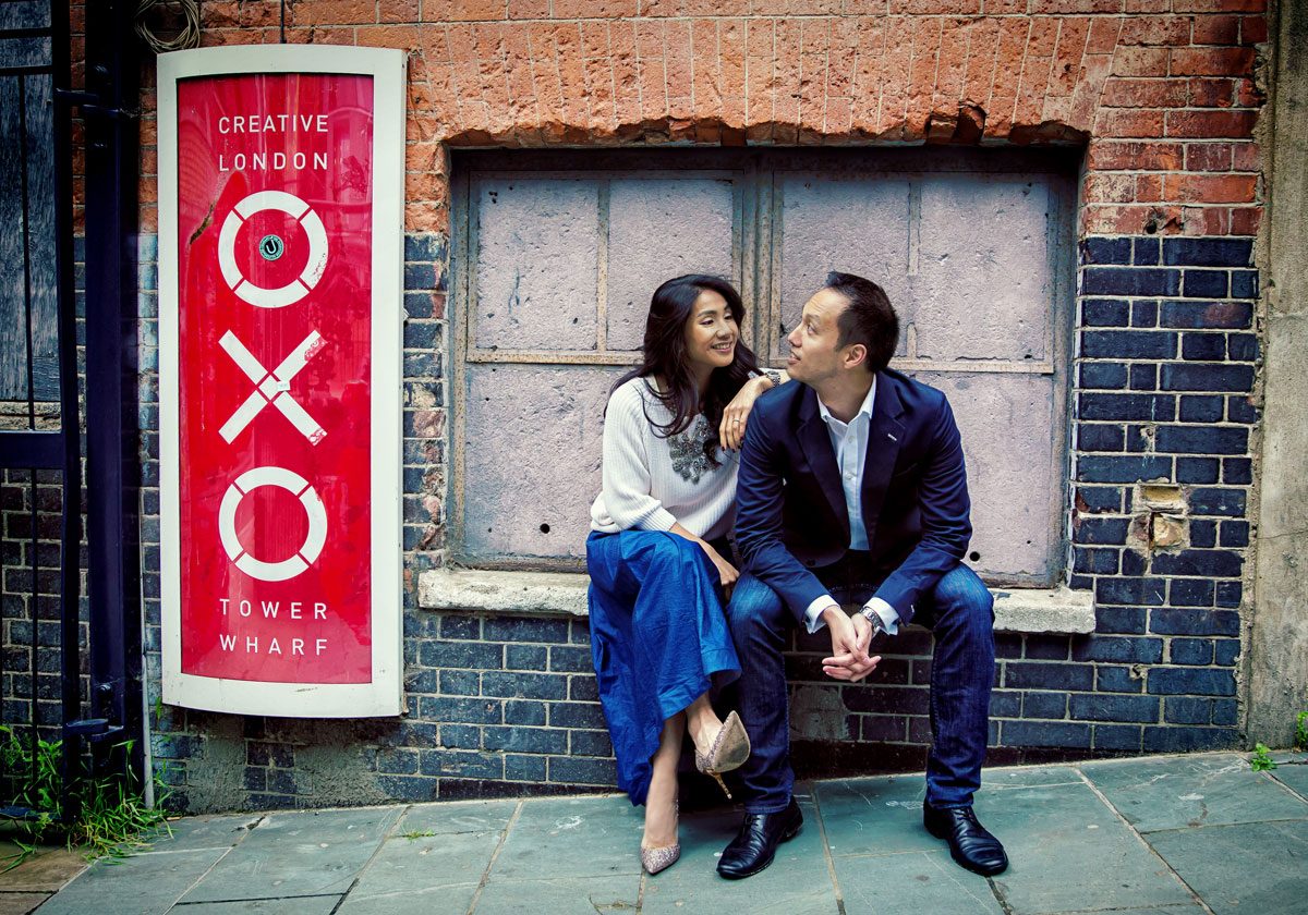 Engagement shoot at London's Oxo Tower and Southbank