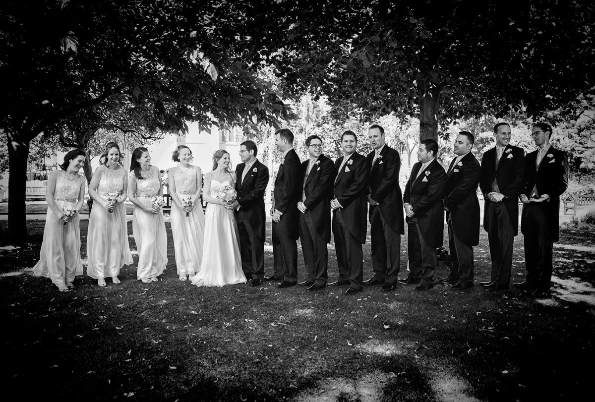 Bridal party by St Lukes Chelsea wedding