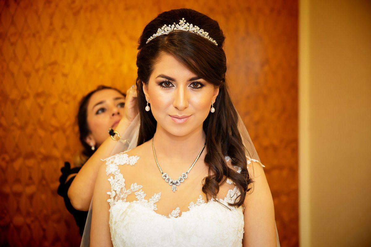 Bride gets ready at Connaught Rooms London wedding prep