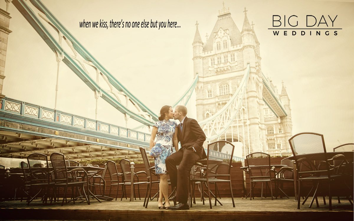 Wedding-couple-kiss-under-Tower-Bridge-London-photo