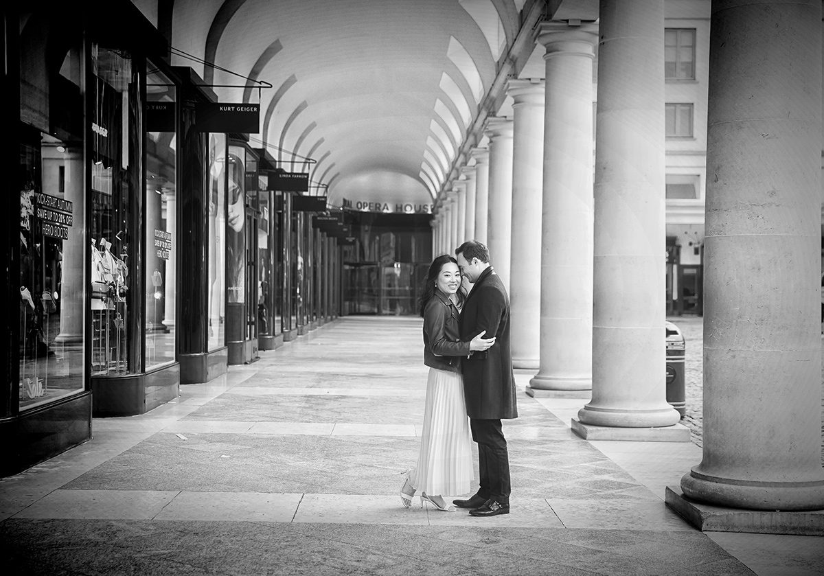 London engagement shot by Royal Opera House Covent Garden