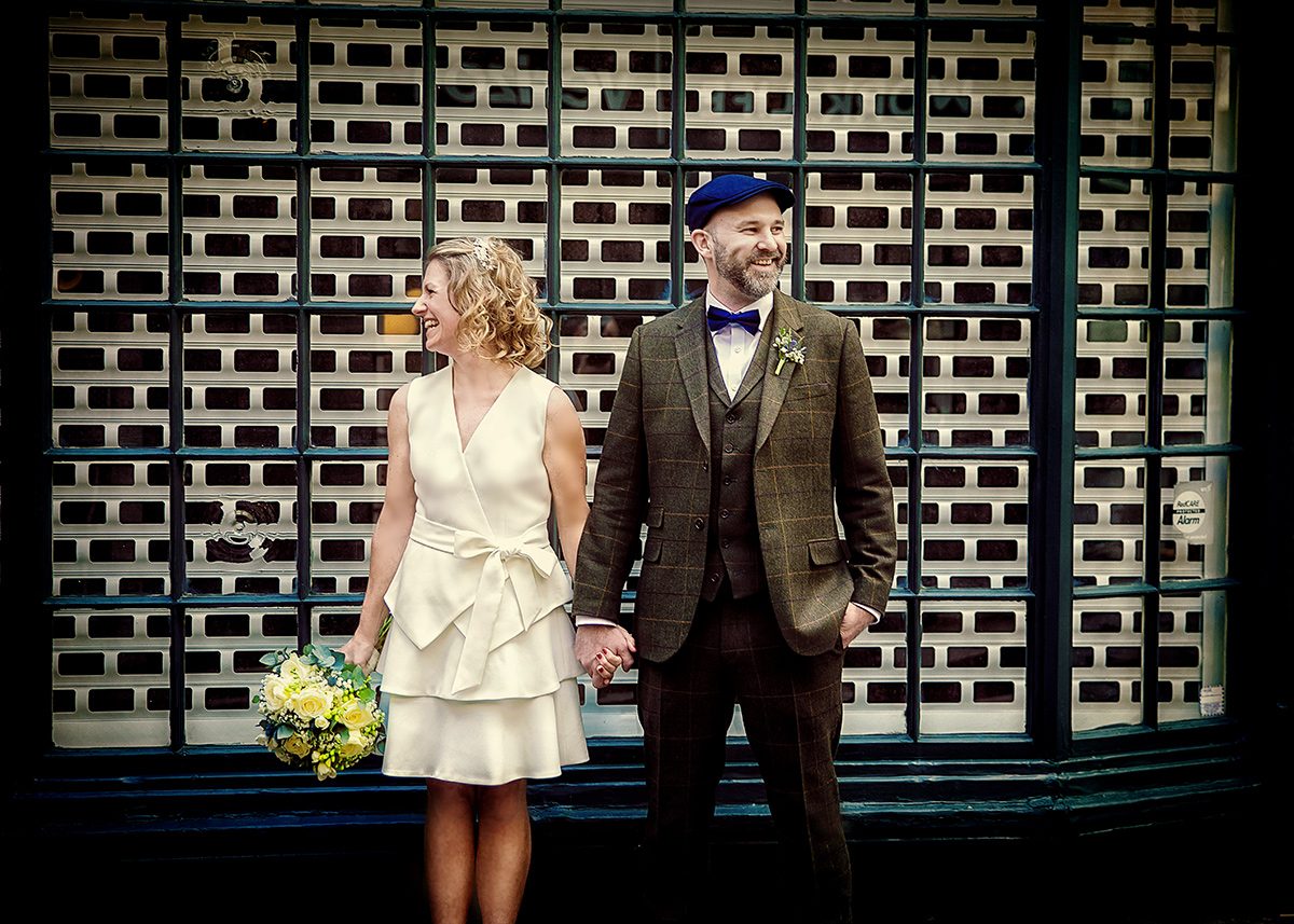 Zetter Town House wedding couple in Clerkenwell